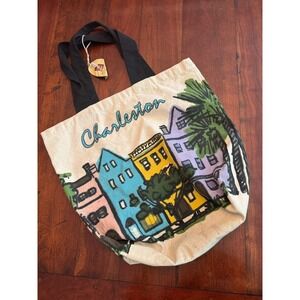 Charleston Rainbow Row Shopper Tote, Colorful, Sturdy‎ Bag, NWT
